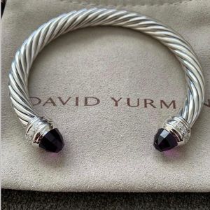 David Yurman- Amethyst cable bracelet w/diamonds